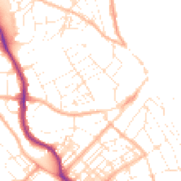 Daytime road noise heatmap for TR11 2BL
