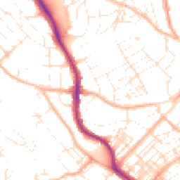 Daytime road noise heatmap for TR11 2DF