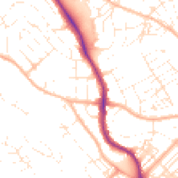 Daytime road noise heatmap for TR11 2DN