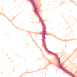 Daytime road noise heatmap for TR11 2ET