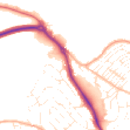 Daytime road noise heatmap for TR11 2EU