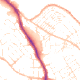 Daytime road noise heatmap for TR11 2FD