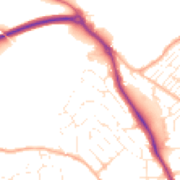 Daytime road noise heatmap for TR11 2HA