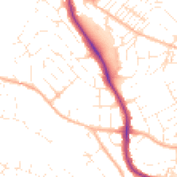 Daytime road noise heatmap for TR11 2LD