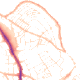 Daytime road noise heatmap for TR11 2LS