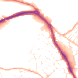 Daytime road noise heatmap for TR11 2TZ