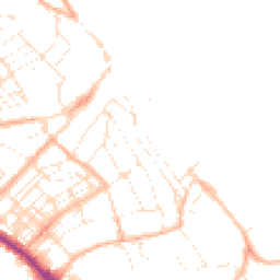 Daytime road noise heatmap for TR11 3EH