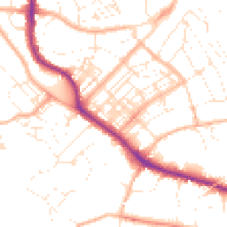 Daytime road noise heatmap for TR11 3NF
