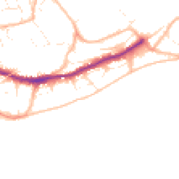 Daytime road noise heatmap for TR11 4AW