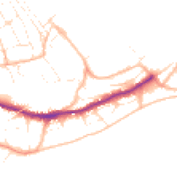 Daytime road noise heatmap for TR11 4BB