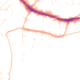 Daytime road noise heatmap for TR11 4EL