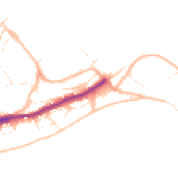 Daytime road noise heatmap for TR11 4GJ