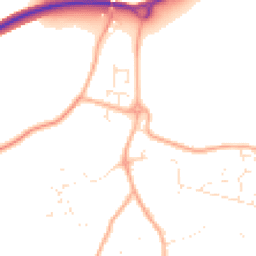 Daytime road noise heatmap for TR11 4JH