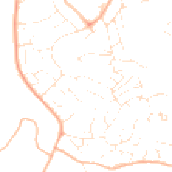Daytime road noise heatmap for TR11 4PQ