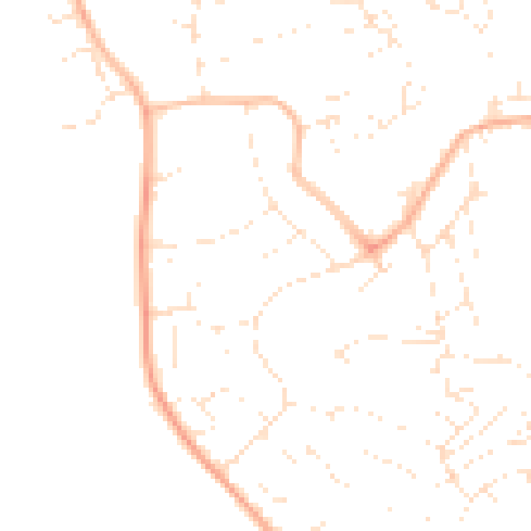 Daytime road noise heatmap for TR11 4PS