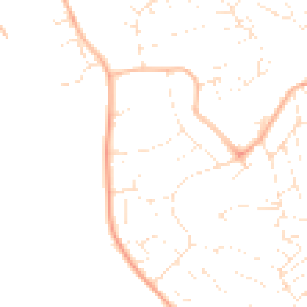 Daytime road noise heatmap for TR11 4PT