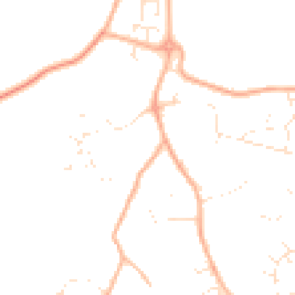 Daytime road noise heatmap for TR11 4SA