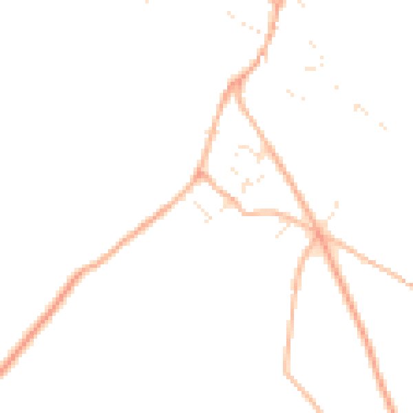 Daytime road noise heatmap for TR11 5NP