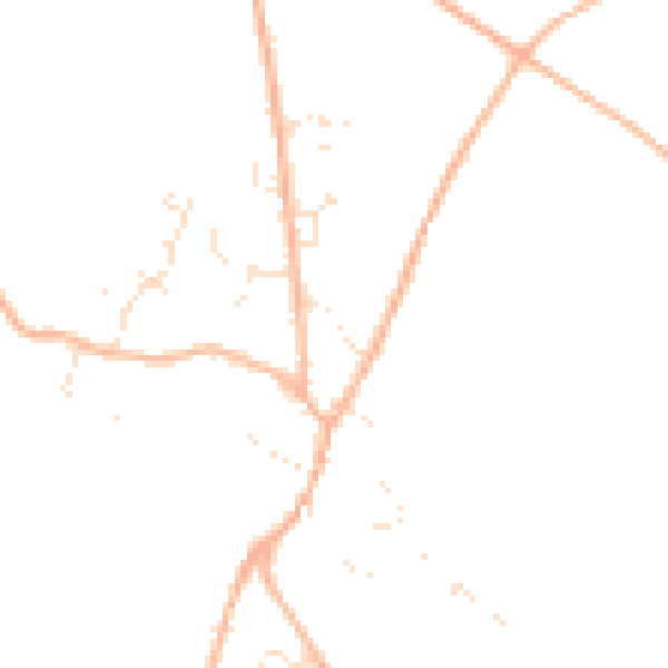 Daytime road noise heatmap for TR11 5SW