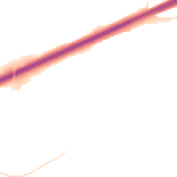 Night-time road noise heatmap for TR14 0AN