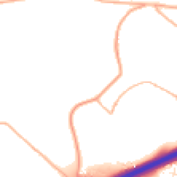 Daytime road noise heatmap for TR14 0BA