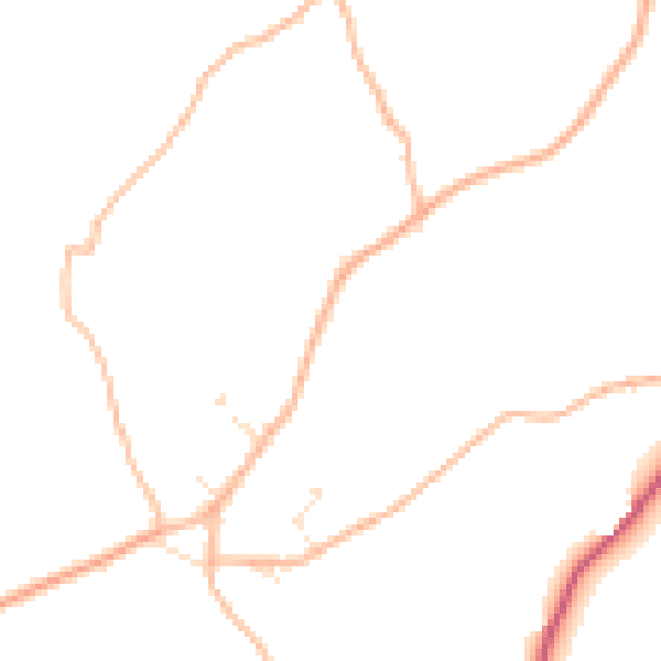 Daytime road noise heatmap for TR14 0FY