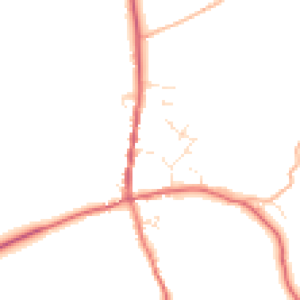 Daytime road noise heatmap for TR14 0LA