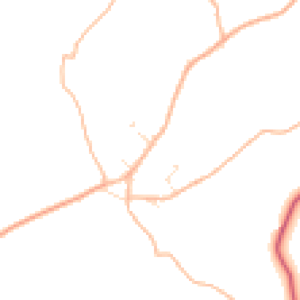 Daytime road noise heatmap for TR14 0QR
