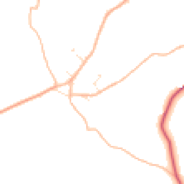 Daytime road noise heatmap for TR14 0QZ