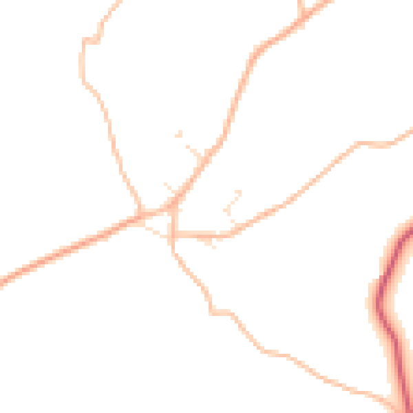 Daytime road noise heatmap for TR14 0RA