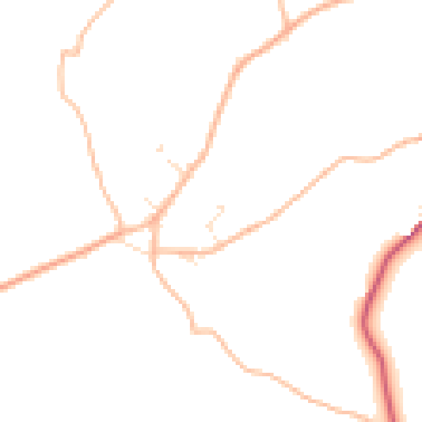 Daytime road noise heatmap for TR14 0RB