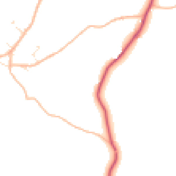 Daytime road noise heatmap for TR14 0RP