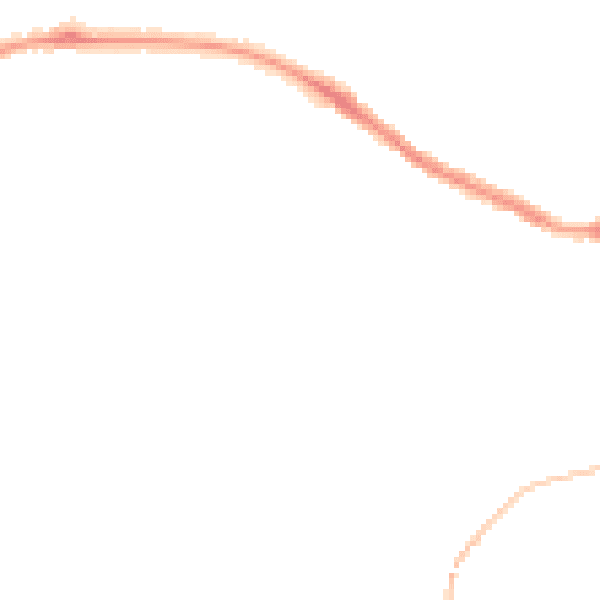 Night-time road noise heatmap for TR14 7AH