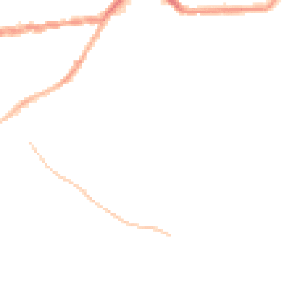 Night-time road noise heatmap for TR14 7BE