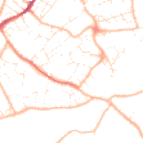 Daytime road noise heatmap for TR14 7BU