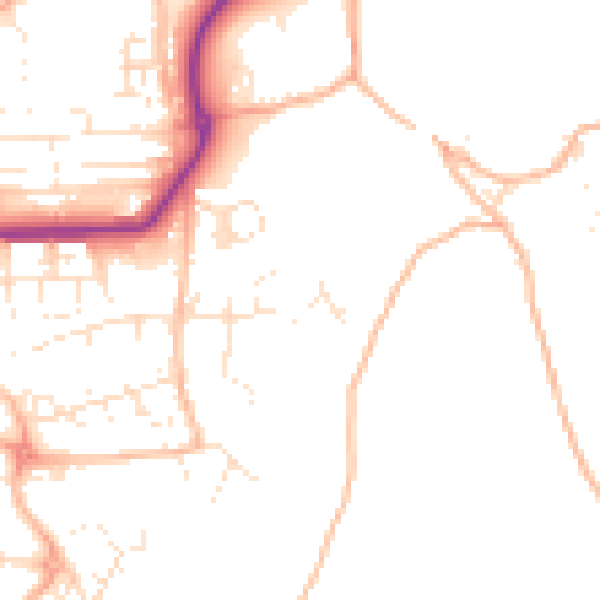 Daytime road noise heatmap for TR14 7BZ