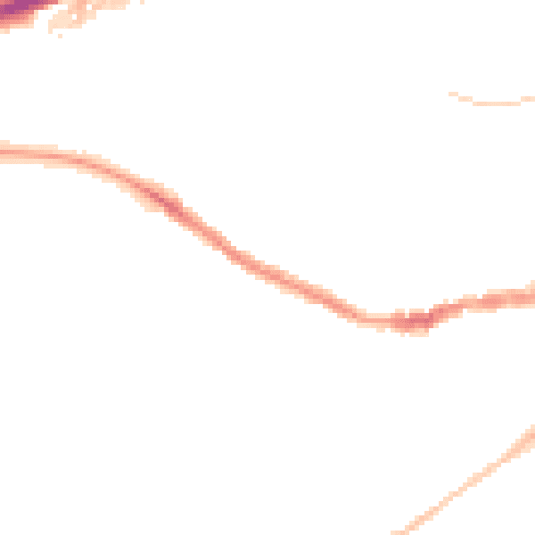 Night-time road noise heatmap for TR14 7LD