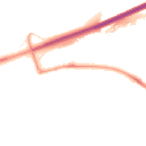 Night-time road noise heatmap for TR14 7NS