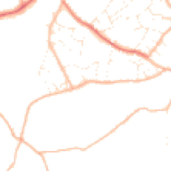 Daytime road noise heatmap for TR14 7RX