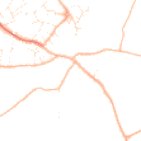 Daytime road noise heatmap for TR14 7SF