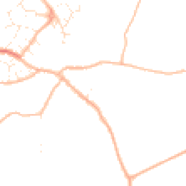Daytime road noise heatmap for TR14 7SN