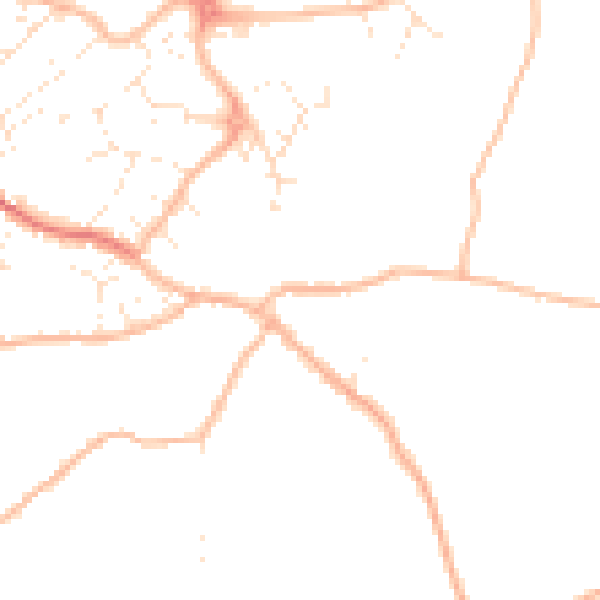 Daytime road noise heatmap for TR14 7SW