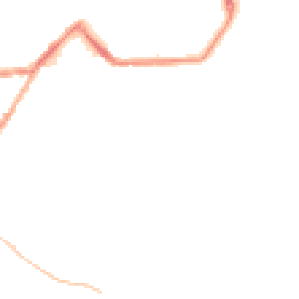 Night-time road noise heatmap for TR14 7TU
