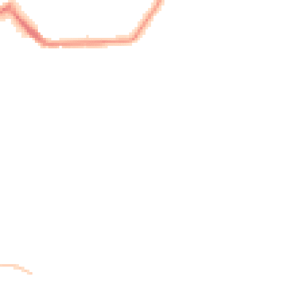 Night-time road noise heatmap for TR14 7TX