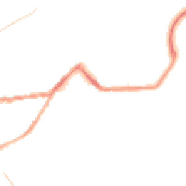 Night-time road noise heatmap for TR14 8FS