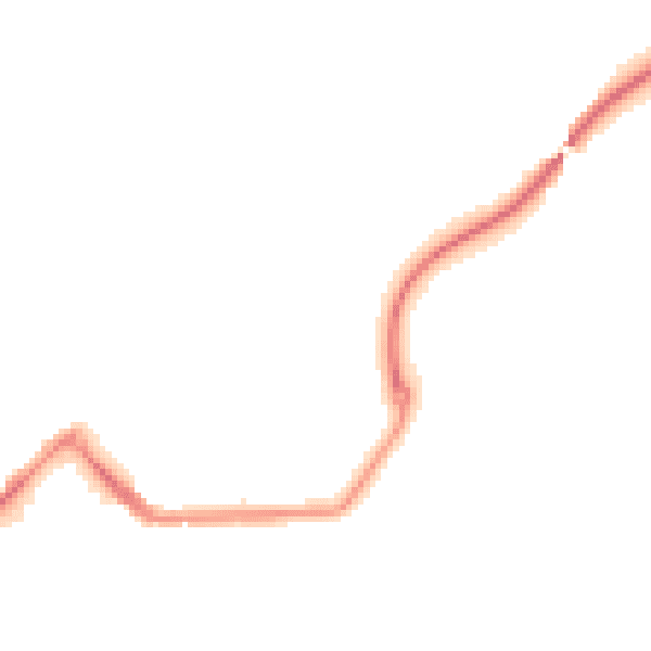 Night-time road noise heatmap for TR14 8RN