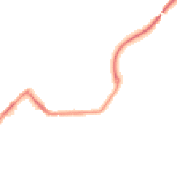 Night-time road noise heatmap for TR14 8RP