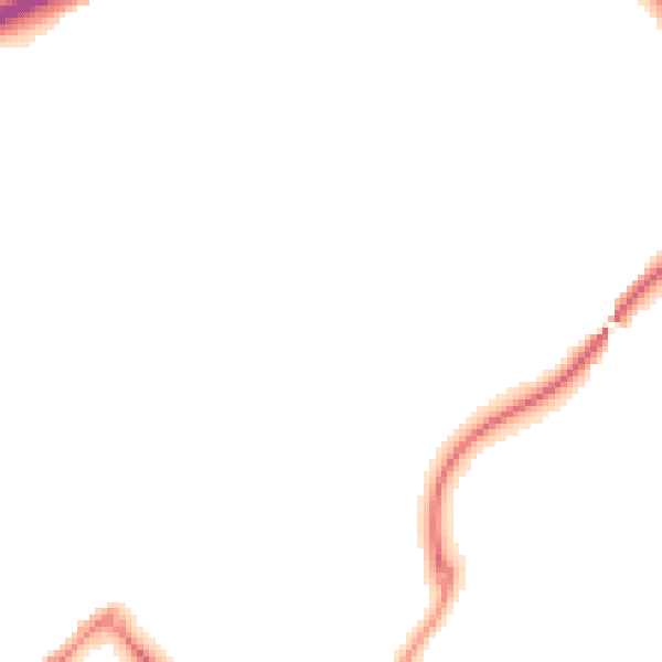 Night-time road noise heatmap for TR14 8SZ