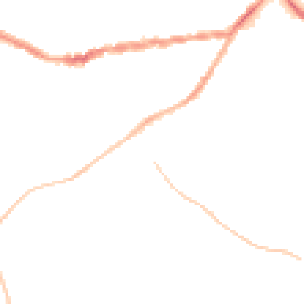 Night-time road noise heatmap for TR14 8UQ