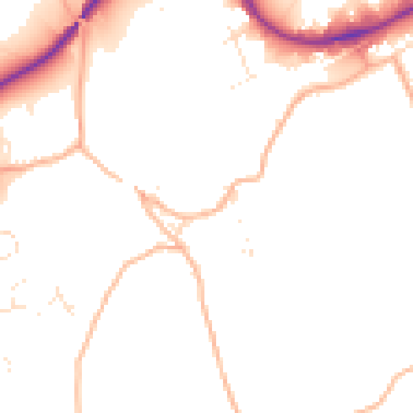 Daytime road noise heatmap for TR14 9BQ